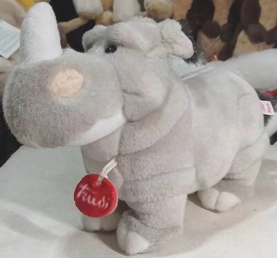 （代购）意大利trudi仿真小号印度犀牛rhinoceros毛绒玩具公仔