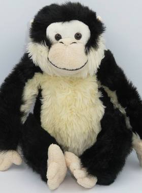 （代购）美国anlmal alley仿真黑冠猕猴macaque毛绒玩具公仔