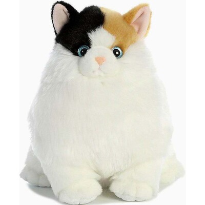 （代购）韩国aurora仿真坐姿三花猫calico cat毛绒玩具公仔