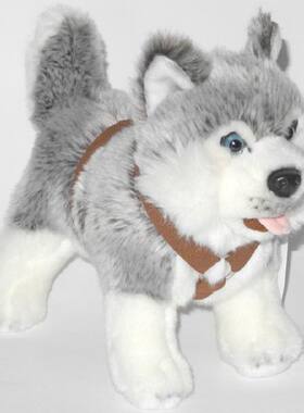 （定做）仿真阿拉斯加雪橇犬狗狗alaskan malamute毛绒玩具公仔