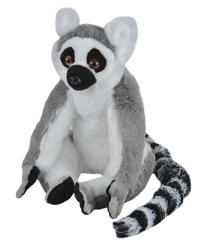 （现货+包邮）美国wild republic仿真大号环尾狐猴lemur毛绒玩具