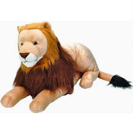 （代购）美国wild republic仿真雄狮子lion毛绒玩具公仔