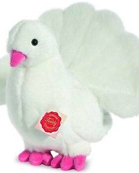 （代购）德国teddy hermann仿真孔雀扇尾鸽fantail毛绒玩具公仔