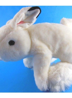 （代购）美国wild republic仿真白靴兔snowshoe hare毛绒玩具公仔