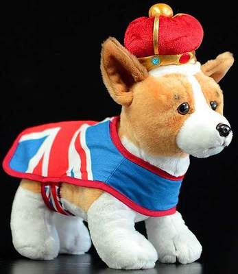（代购）仿真英国国王装骑士查理士国王小猎犬狗狗毛绒玩具公仔