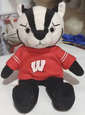 （定做）美国威斯康星大学吉祥物仿真美洲獾badger毛绒玩具公仔