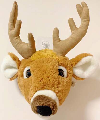 （代购）美国adore仿真白尾鹿头deer墙壁挂饰毛绒玩具公仔