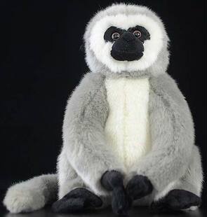 (代购)德国teddy hermann仿真长尾黑颚猴vervet毛绒玩具公仔