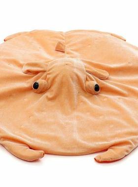 （代购）日本colorata仿真烙饼章鱼flapjack毛绒玩具公仔盖毯