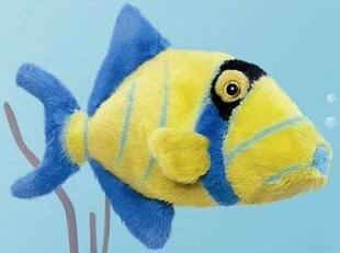加拿大ganz仿真女王炮弹姬鳞鲀trigger fish毛绒玩具公仔 代购