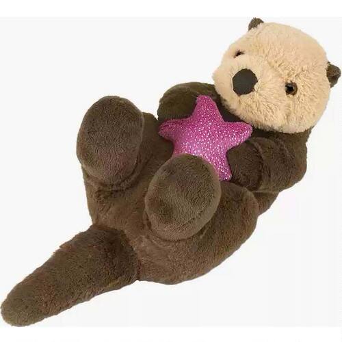 （代购）美国wild republic仿真大号抱海星海獭sea otter毛绒玩具
