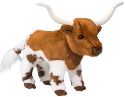 （代购）仿真德克萨斯长角牛texas longhorn毛绒玩具公仔