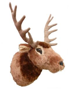 （代购）美国adore仿真加拿大马鹿头elk墙壁挂饰毛绒玩具公仔