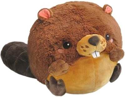 （代购）美国squishable仿真河狸beaver毛绒玩具公仔球形抱枕