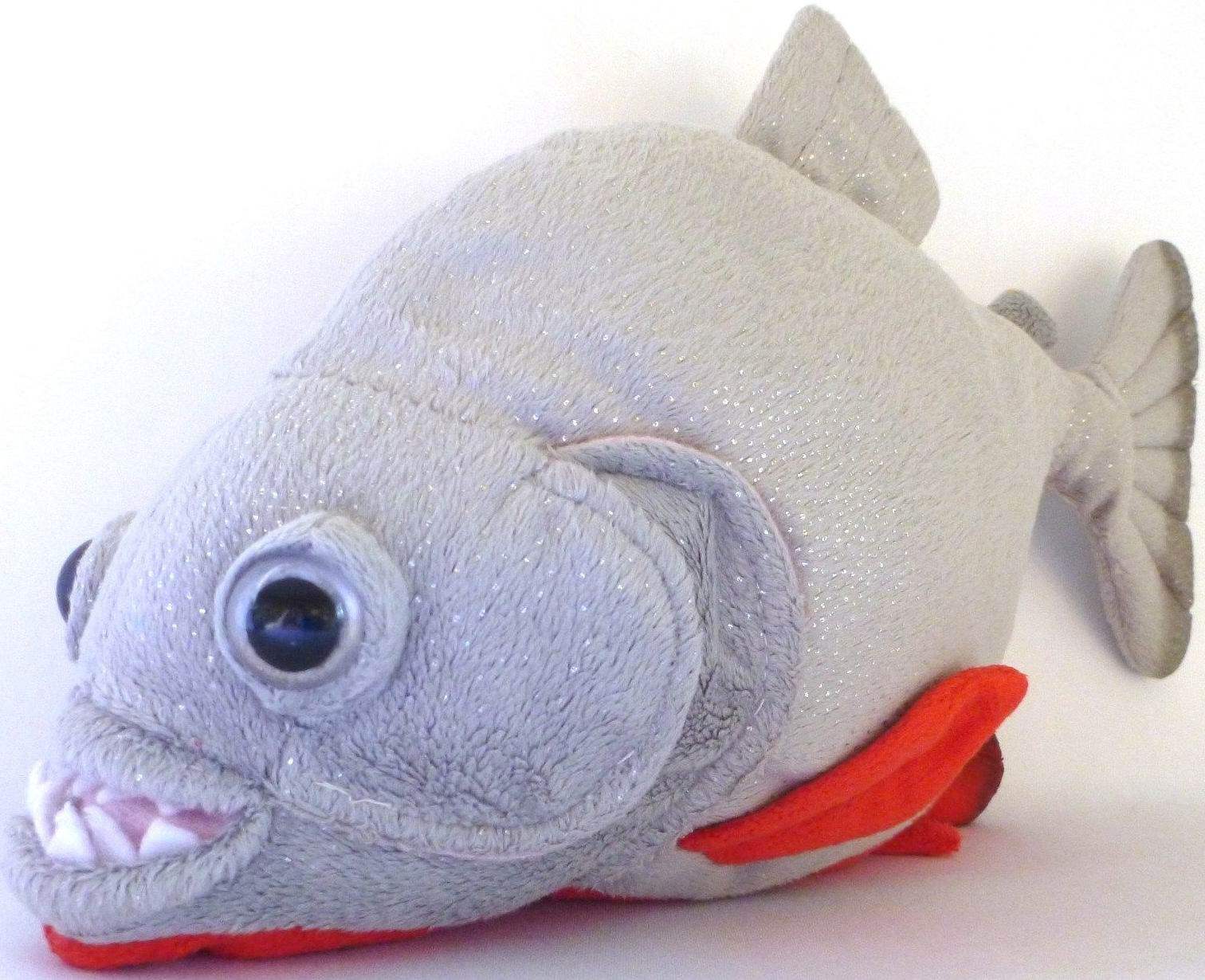 (代购)美国adore仿真红腹食人鲳鱼水虎鱼piranha毛绒玩具公仔