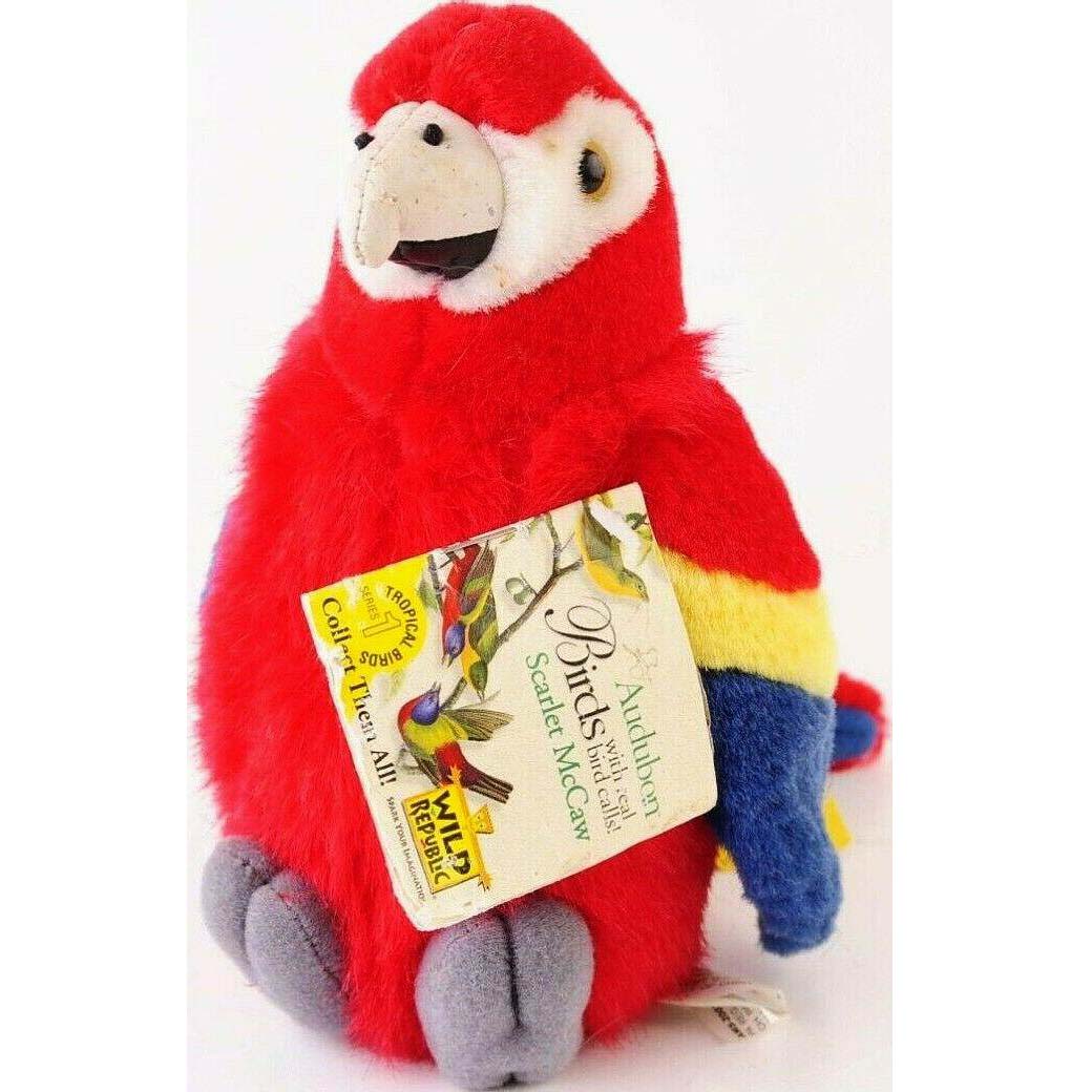 （代购）美国wild republic仿真五彩金刚鹦鹉macaw毛绒玩具公仔