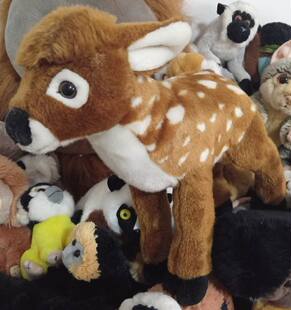 (代购)德国teddy hermann仿真梅花鹿sika deer毛绒玩具公仔