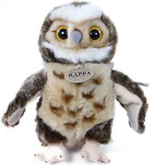 （代购）rappa仿真斑头鸺鹠猫头鹰barred owlet毛绒玩具公仔
