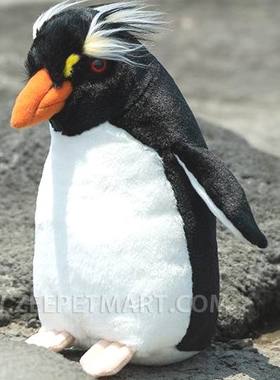 （代购）仿真跳岩企鹅rockhopper penguin毛绒玩具公仔