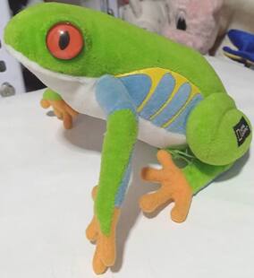 （代购）美国国家地理仿真红眼绿树蛙毛绒玩具公仔