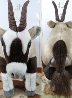 （现货＋包邮）仿真南非剑羚羊oryx毛绒玩具stuffed plush toy