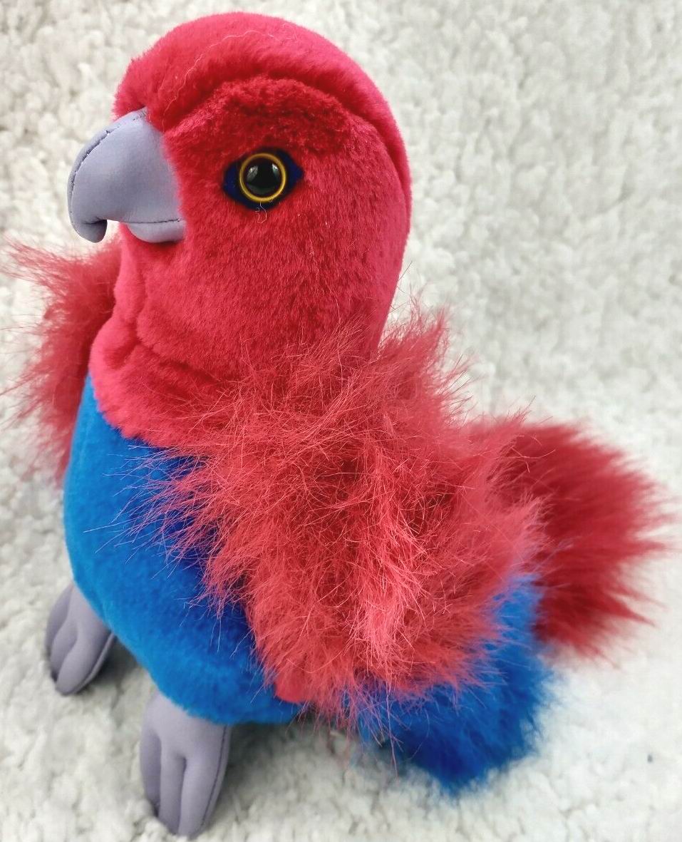 (代购)美国wildlife artists仿真折衷鹦鹉eclectus毛绒玩具公仔