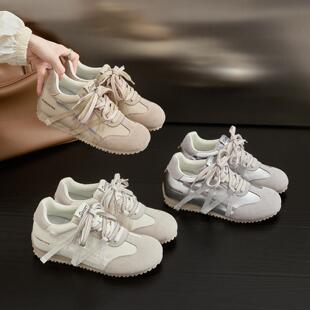 小码313233隐形内增高德训鞋女2026夏季软底透气复古休闲阿甘女鞋