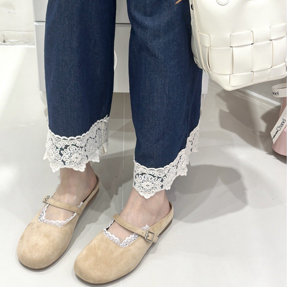 女款勃肯鞋2026春秋季新款韩版时尚软底休闲花边勃肯鞋一脚蹬拖鞋