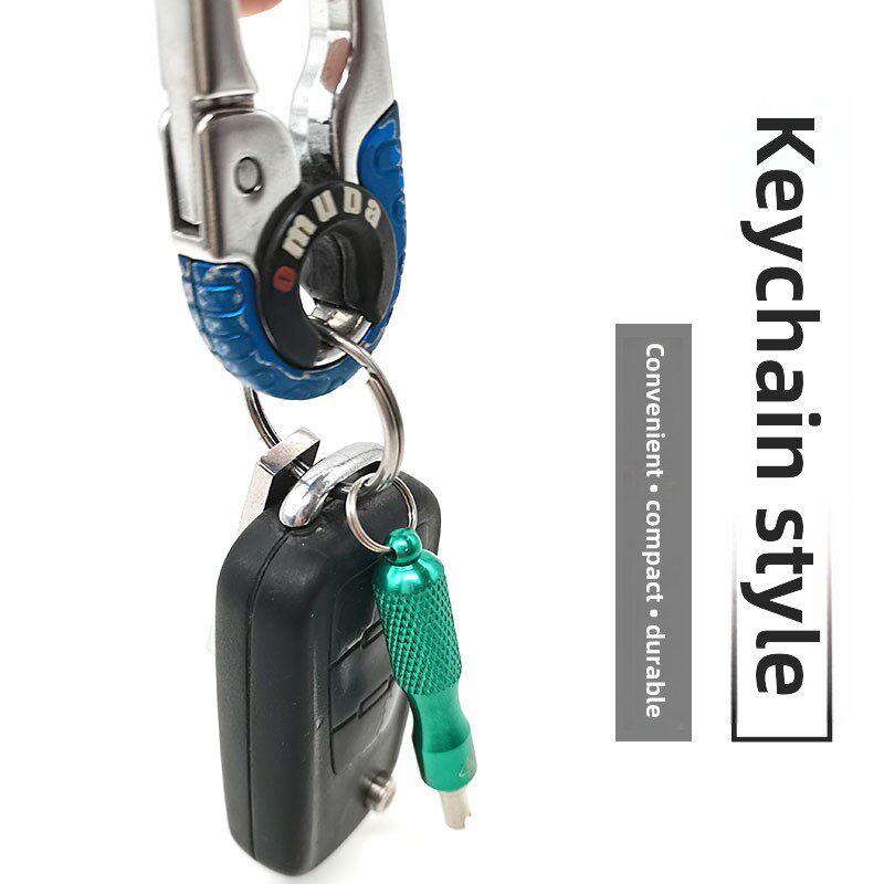 钥匙扣气门芯扳手汽车轮胎气门钥匙不锈钢气门芯放气拆修工具