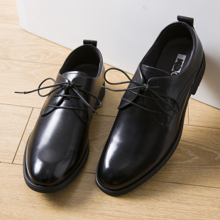 皮鞋 撤柜男鞋 商务休闲系带青年尖头软皮软底男士 正装 外贸尾货
