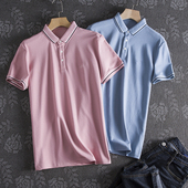 品质出色 休闲T恤品牌撤柜男装 男士 POLO衫 纯色翻领短袖 福利款