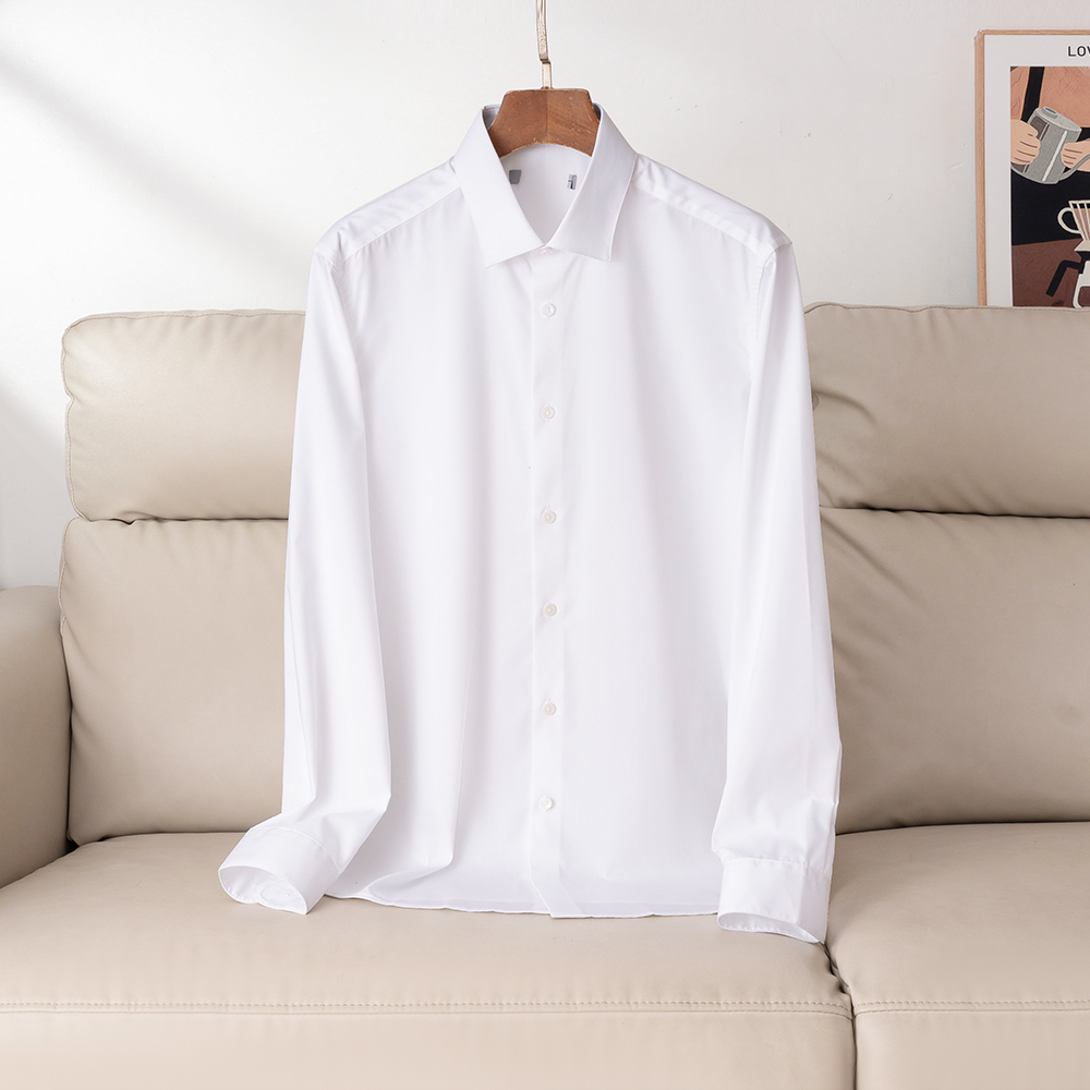 免打理透气长袖衬衫舒适亲肤衬衣