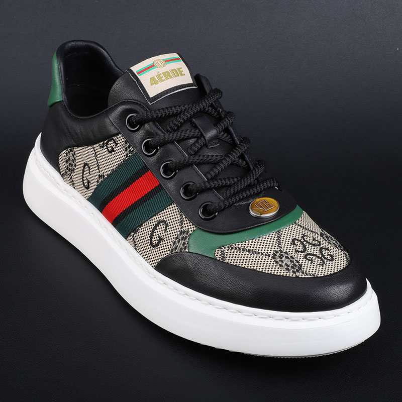 欧洲站轻奢潮牌男鞋2025新款真皮时尚青年板鞋轻便软底运动休闲鞋