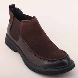 复古时尚切尔西靴男潮牌商务皮靴英伦风马丁靴短靴真皮软底高帮鞋