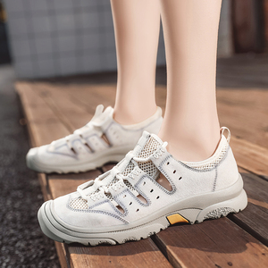 特价断码清仓真皮运动凉鞋女包头镂空洞洞鞋外穿户外旅游登山鞋