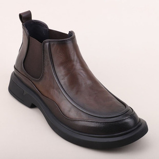 英伦风切尔西靴男士真皮时尚商务皮靴潮牌马丁靴短靴复古高帮皮鞋