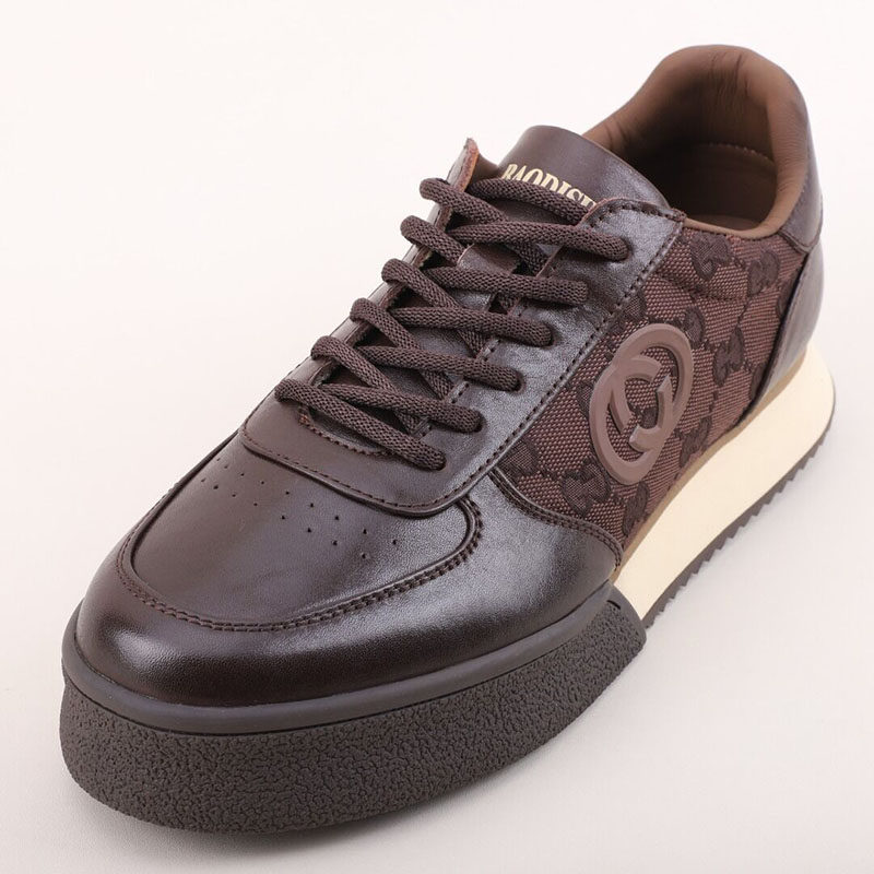 2025新品高端男士潮流板鞋真牛皮时尚运动皮鞋轻软厚底增高休闲鞋