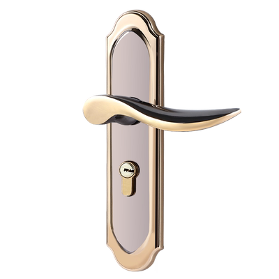房门锁家用通用型卧室内门黑色锁具三件套静音老式门把手旧门换锁