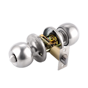 三杆式门锁球形锁家用通用型塑钢门卫生间锁具老式房门锁执手锁