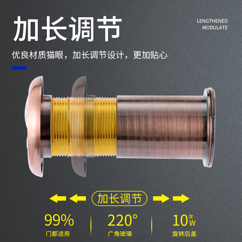 防盗门猫眼门镜通用堵孔二合一门铃家用门上猫眼摄像头监控防盗器