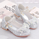 水晶鞋 公主鞋 儿童走秀舞台表演银色皮鞋 高跟礼服单鞋 女童春秋新款