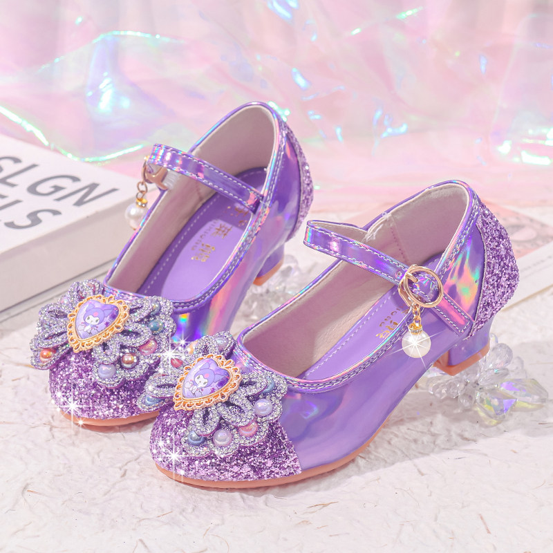 女童单鞋公主水晶鞋紫色粉色库洛米小女孩皮鞋模特走秀儿童高跟鞋,童鞋/婴儿鞋/亲子鞋,水晶/水钻鞋,淘宝优惠券,粉丝福利购,淘宝优惠卷