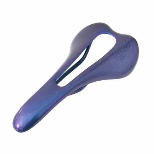 TMTX自行车坐垫蓝紫渐变透气碳纤维中空山地车公路车鞍座户外骑行 - 封面