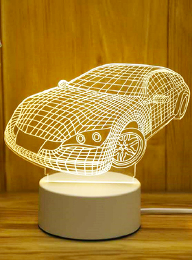 发光亚克力3D摆件，小夜灯！