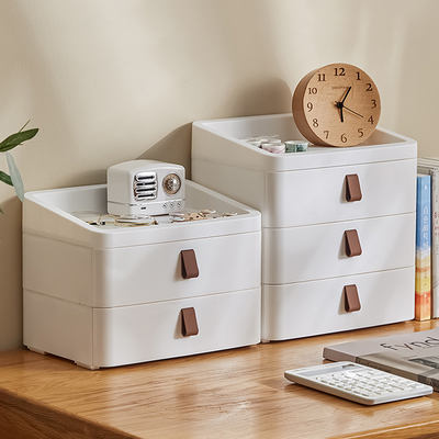 玄关桌面收纳盒大容量抽屉式书桌文具杂物置物架遥控器化妆品盒子