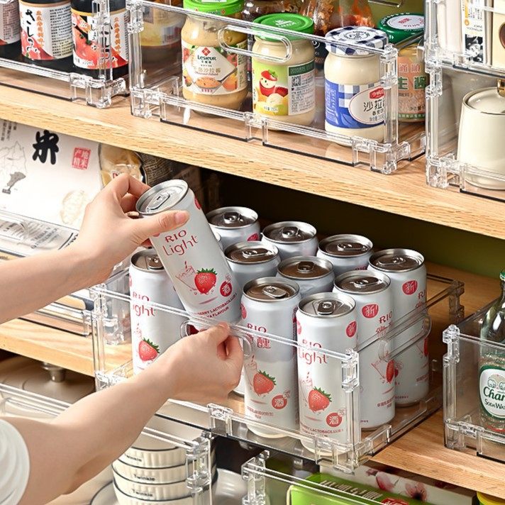 可折叠桌面收纳盒透明整理盒橱柜零食玩具整理盒亚克力手提置物架,收纳整理,桌面收纳盒,淘宝优惠券,粉丝福利购,淘宝优惠卷