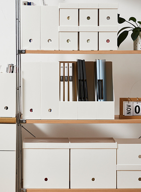 办公室文件收纳盒日式储物筐资料A4纸桌面整理盒子学生宿舍收纳箱