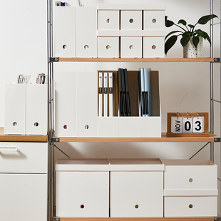 办公室文件收纳盒日式储物筐资料A4纸桌面整理盒子学生宿舍收纳箱