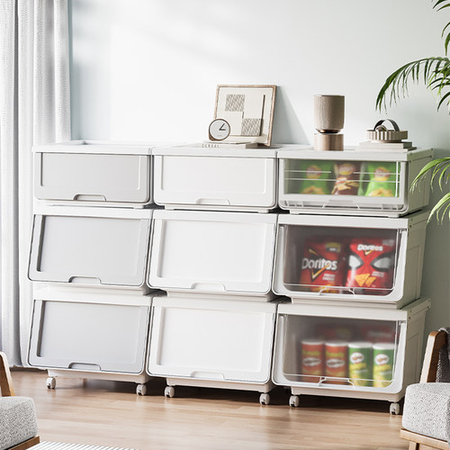 D+整理箱翻盖式收纳箱前开式