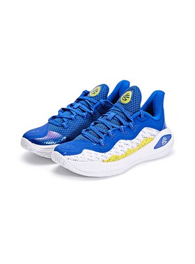 【布布】 Under Armour 儿童篮球鞋 蓝色 低帮 青少年 Curry 11